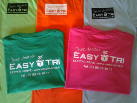 ensemble de 5 coloris de T shirts 
